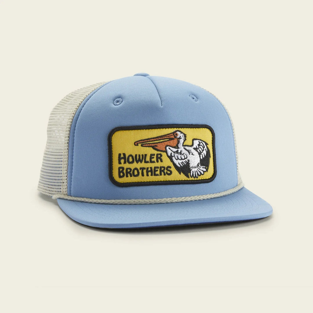 HOWLER BROS STRUCTURED SNAPBACK HATS -PELICAN BADGE BLUE