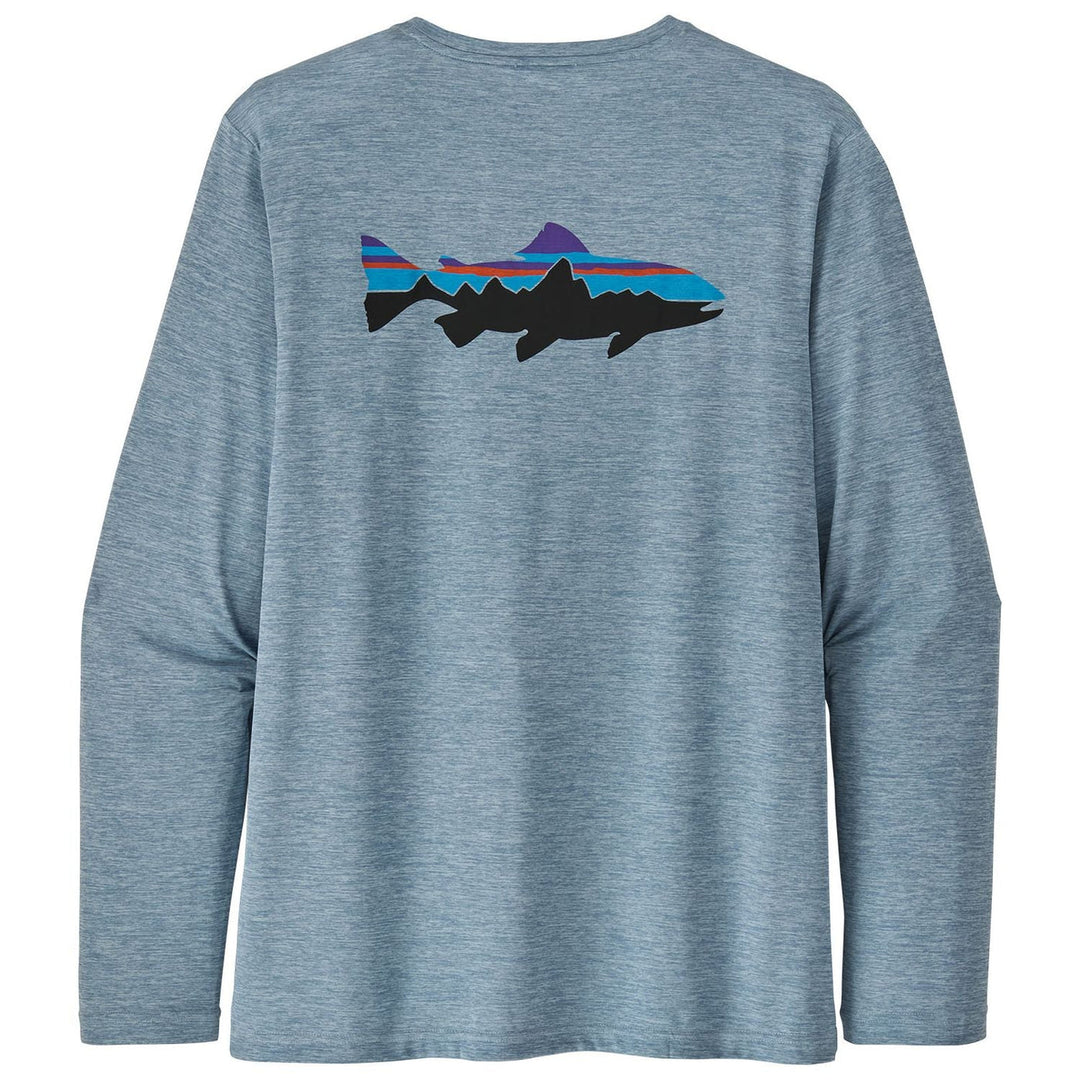 Patagonia Men's Long-Sleeved Cap Cool Daily Fish Graphic Shirt