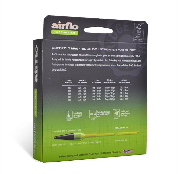 Airflo Superflo Max Ridge 2.0- Streamer Max Short