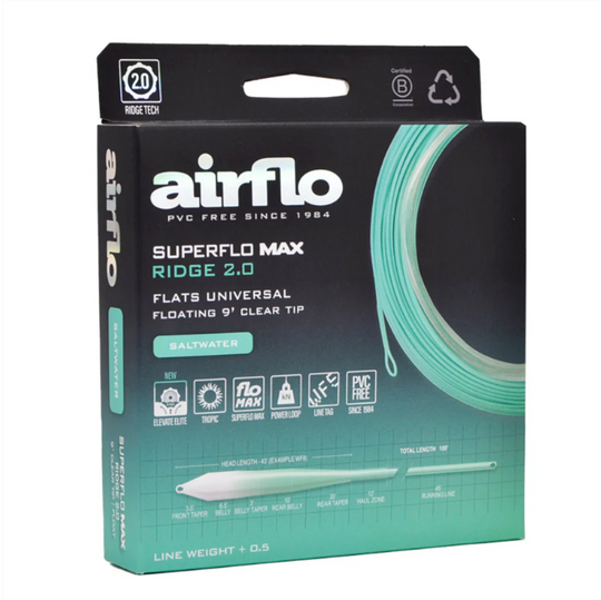 Airflo Superflo Max Ridge 2.0- Flats Universal 9' Clear Tip