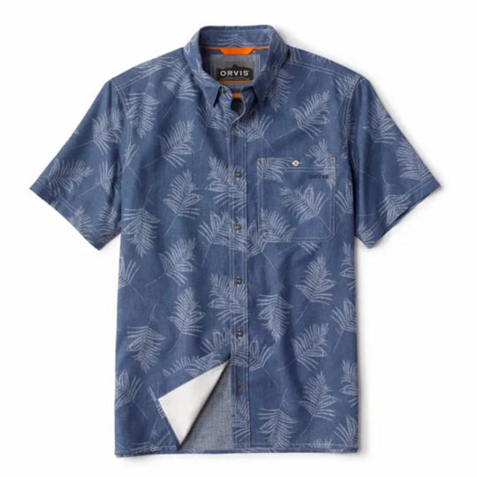 Orvis Printed Tech Chambray Short Sleeve Shirt